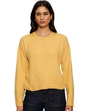 Sanctuary Petite Must-have Semi-cropped Cardigan - Yellow