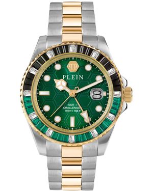 Philipp Plein Gmt Two-tone Stainless Steel Bracelet Watch44mm - Green