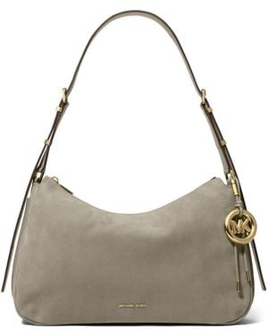 Michael Kors Michael Nolita Medium Nubuck Convertible Shoulder Bag - Gray