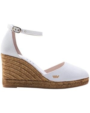 VISCATA Estartit Limited Edition Canvas Espadrille Wedges - White