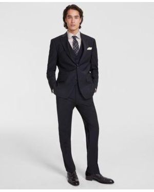 Calvin Klein Slim Fit Wool Blend Stretch Suit Separates - Blue