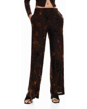 Desigual Long Flocked Pants - Black