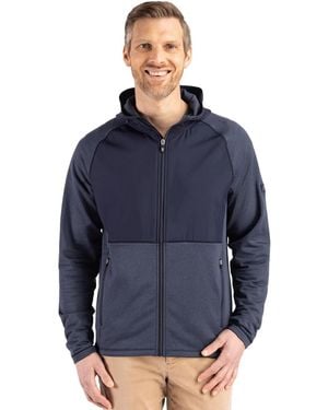 Cutter & Buck Peshastin Fleece Recycled Hybrid Jacket - Blue