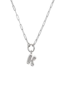 Oak & Luna Bubble Up Initial Necklace - Metallic