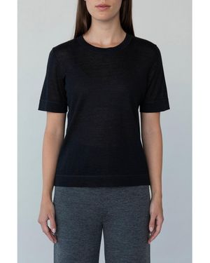 SSKEIN 's Crew Neck Sweater Tee - Black