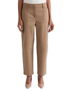Jones New York Mid-rise Barrel-leg Twill Jeans - Natural