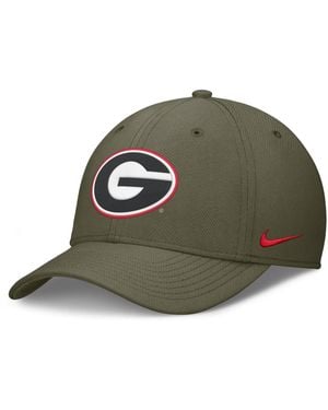 Nike Georgia Bulldogs Primetime Swooshflex Dri-fit Hat - Green