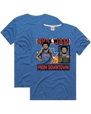 Homage And Cade Cunningham Detroit Pistons Nba Jam Tri-blend T-shirt - Blue