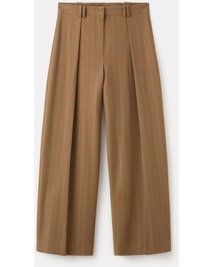 Mango Pinstripe Suit Pants - Natural