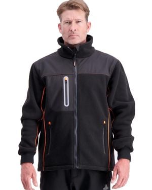 Refrigiwear Polarforce Hybrid Fleece Jacket Warm Winter Coat - Black