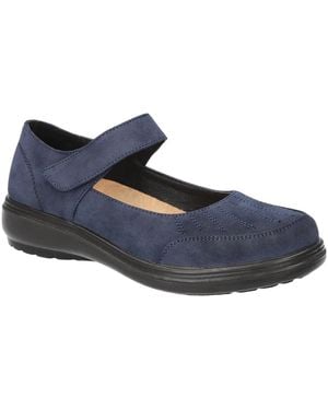 Easy Street Slater Mary Jane Flats - Blue