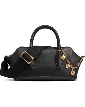 Donna Karan Chantilly Leather Medium Satchel Bag - Black
