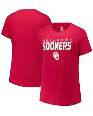 Fanatics Oklahoma Sooners Plus Size Lean Scoop Neck T-shirt - Red