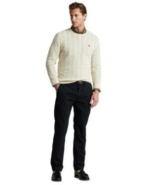 Polo Ralph Lauren Sweater Oxford Shirt Chino Pants - White