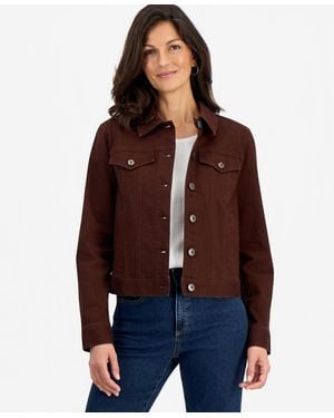 Style & Co. Classic Denim Jacket - Red