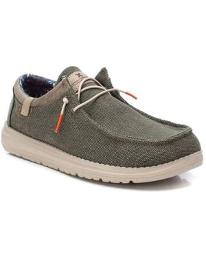 Xti Comfort Canvas Boat Shoes - Green