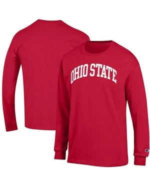 Champion Ohio State Buckeyes Basic Arch Long Sleeve T-shirt - Red