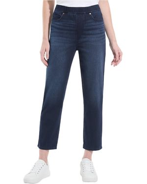 Lands' End Starfish High Rise Knit Denim Straight Crop Jeans - Blue
