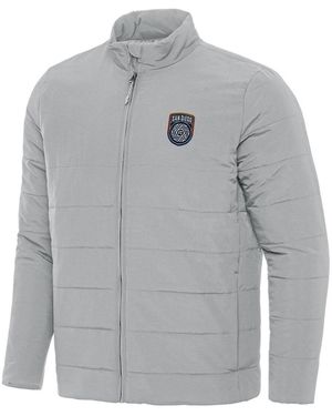 Antigua San Diego Fc Swelter Full-zip Jacket - Gray