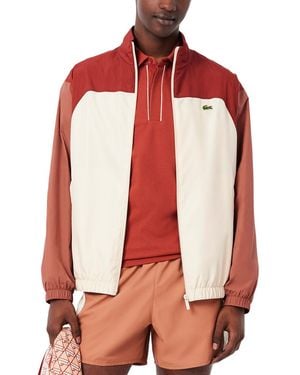 Lacoste Relaxed-fit Colorblocked Logo Jacket - Red
