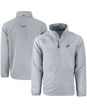 Cutter & Buck Los Angeles Dodgers Charter Eco Full-zip Hoodie Jacket - Gray