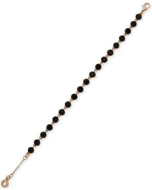 Anne Klein Gold-tone Floating Color Stone Flex Bracelet - Metallic