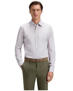 BOSS Boss By Italian-made Cotton Blend Dress Shirt - Gray