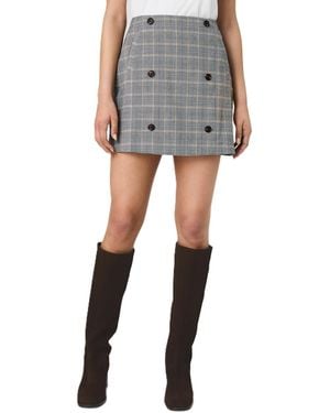 French Connection Mini Fitted Zip Skirt - Gray