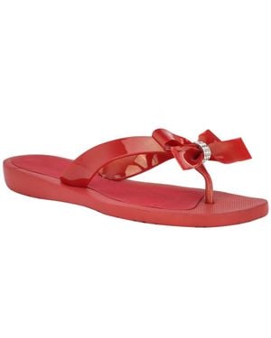 Guess Tutu Eva Fashion Bow Detail Flip Flop Sandals - Red
