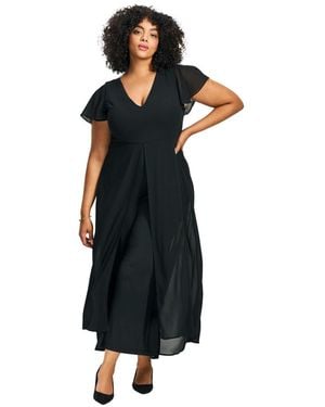 Avenue Plus Size Glam Jumpsuit - Black