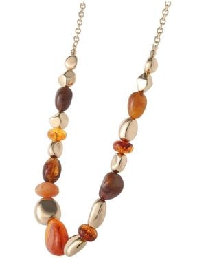 Jessica Simpson Beaded Chunky Necklace 18"+3" - White
