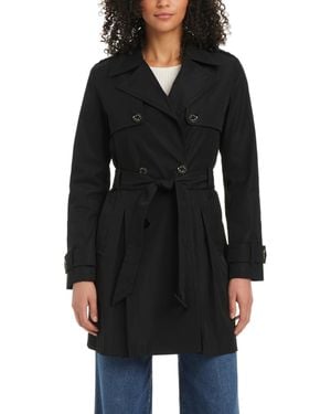 Kate Spade Short Double-breasted Trench Coat - Black