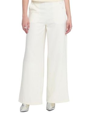 Elle Collection Wide Leg Trouser - White