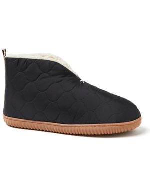 Dearfoams Warm Up Bootie House Shoe Boot Slipper - Blue