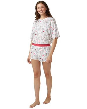 Hue Put A Bow On It Pj Set - Red