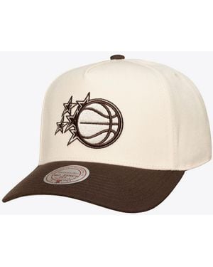 Mitchell & Ness Orlando Magic Brown And Pro Pinch Snapback Hat - Natural