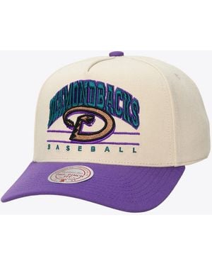 Mitchell & Ness And Arizona Diamondbacks Retro Arch Pro Pinch Snapback Hat - Natural