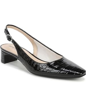 LifeStride Lorena Pointed Toe Slingback Pumps - Metallic