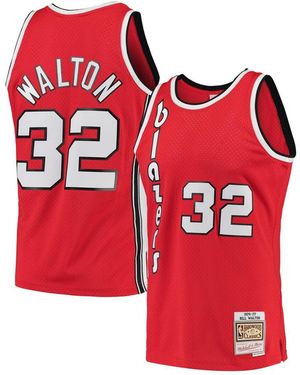 Mitchell & Ness Bill Walton Portland Trail Blazers 1976-77 Hardwood Classics Swingman Player Jersey - Red