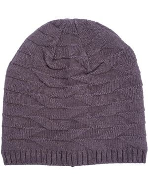 Alfani Fleece-lined Chevron Beanie - Purple