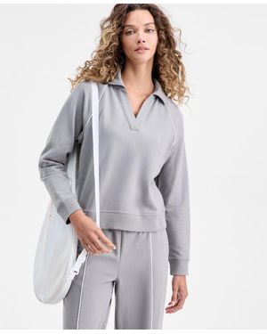 ID Ideology Johnny Collar Top - Gray