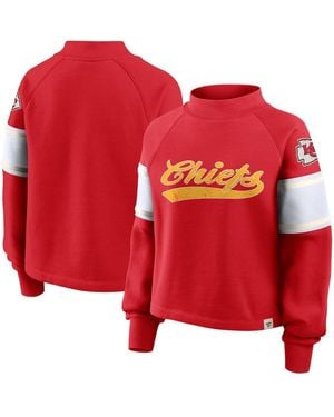 Fanatics Kansas City Chiefs Oversized Hometown Toss Sweep Raglan Pullover Sweatshirt - Red