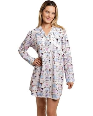 Sant And Abel Skydog Wild & Free Night Shirt - Blue
