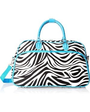 World Traveler Zebra 21-inch Carry-on Shoulder Duffel Bag - Blue