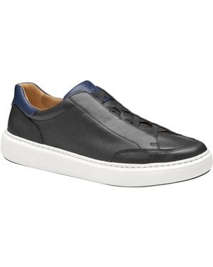 Johnston & Murphy Anders Stretch Lace Up Shoes - Black