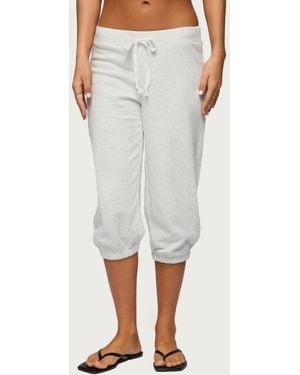Edikted Deana Capri Sweatpants - White