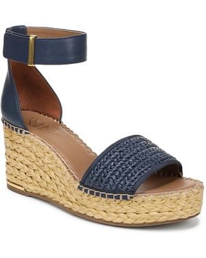 Franco Sarto Clemens Espadrille Wedge Sandals - Blue