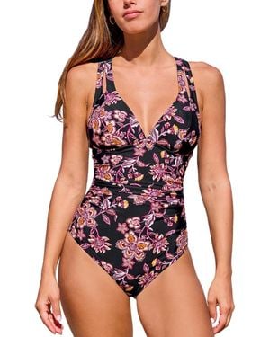 CUPSHE Blossom Allure One-piece Swimsuit - Purple