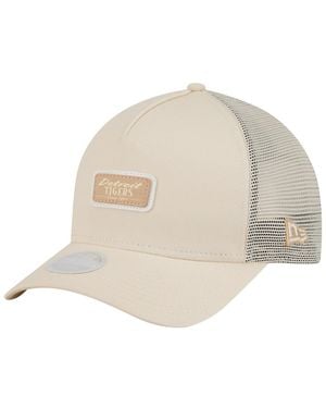 KTZ Detroit Tigers Tonal Patch 9forty M-crown A-frame Trucker Adjustable Hat - Natural