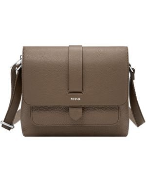 Fossil Kinley Small Leather Crossbody Bag - Brown